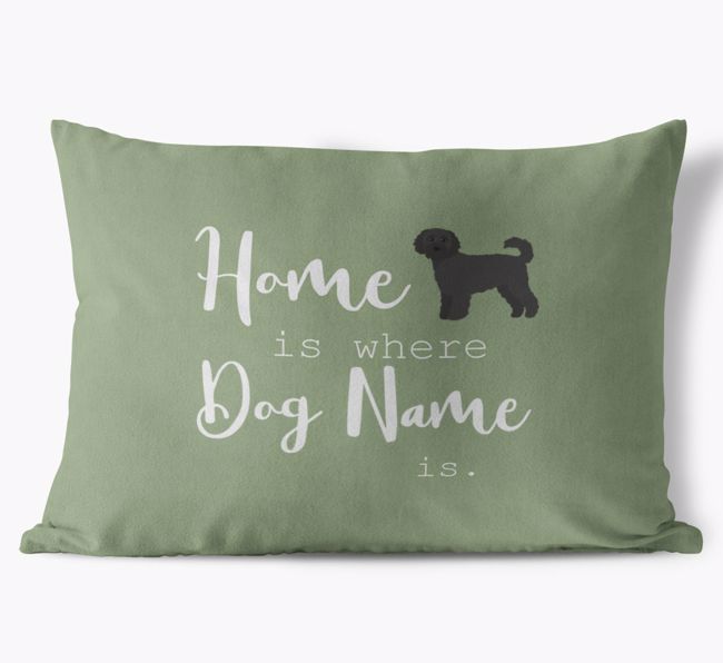 Home Is Where ... Is : Personalized {breedFullName} Soft Touch Pillow